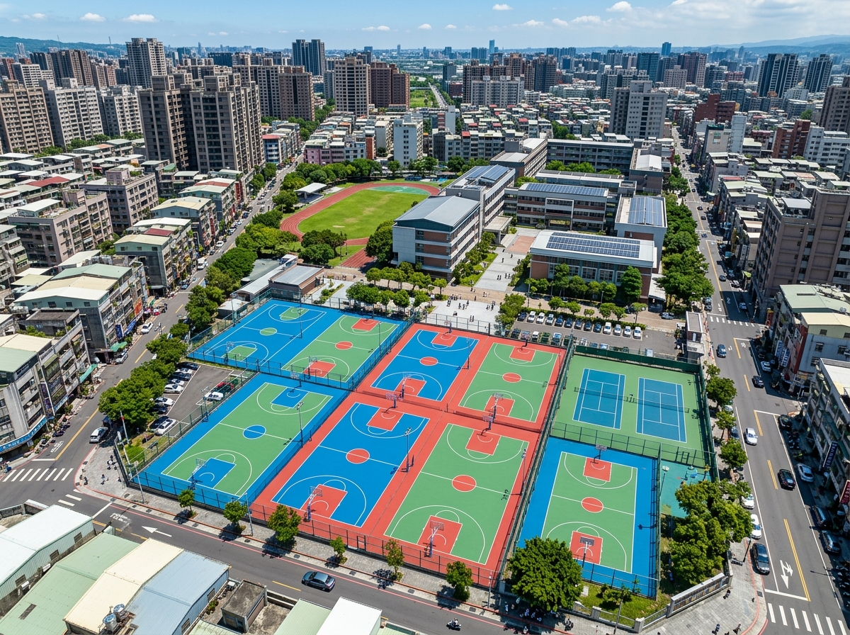 昭通市学校塑胶跑道硅PU篮球场 - 一站式服务